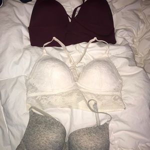 Three Victoria Secret bras/bralettes size 32 C